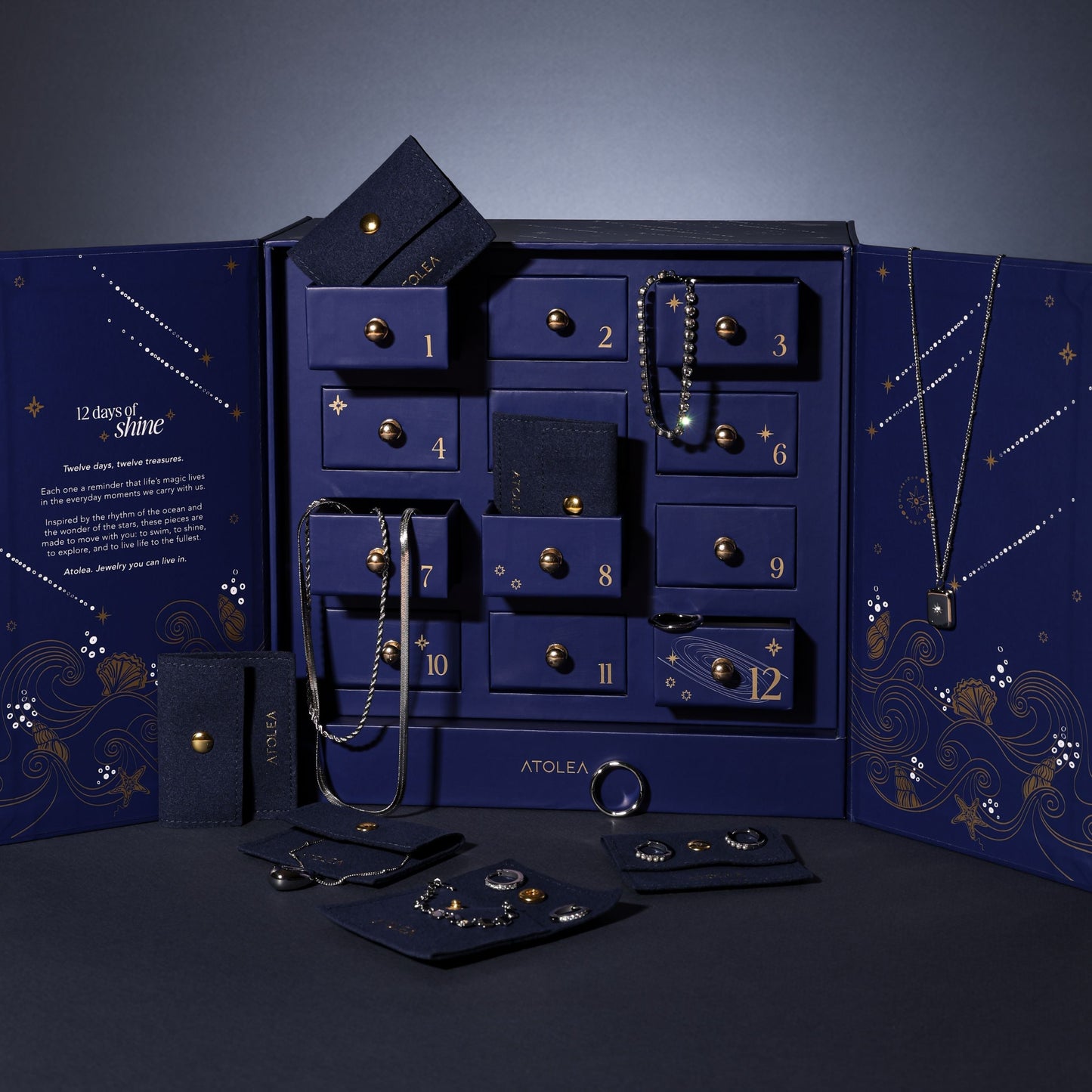 🎄Christmas Sale 50% OFF🔥Atolea Jewelry Gold Advent Calendar 2025