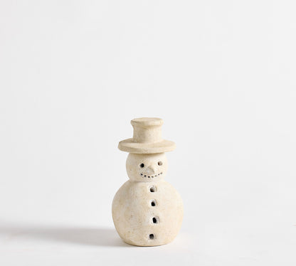 ❄️Handmade Terracotta Snowman Figurines
